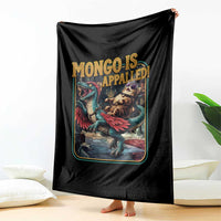 Mongo is Appalled Throw Blanket Vintage Princess Donut Riding Mongo