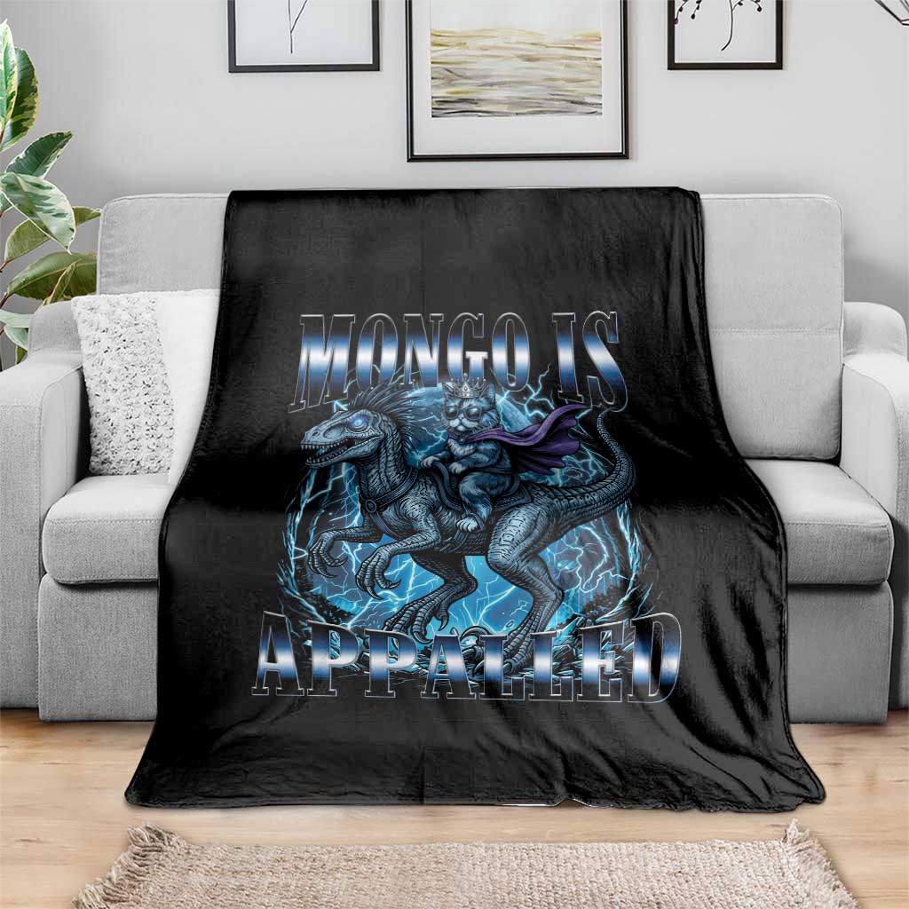 Mongo is Appalled Throw Blanket Funny Princess Donut Riding Mongo