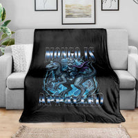 Mongo is Appalled Throw Blanket Funny Princess Donut Riding Mongo