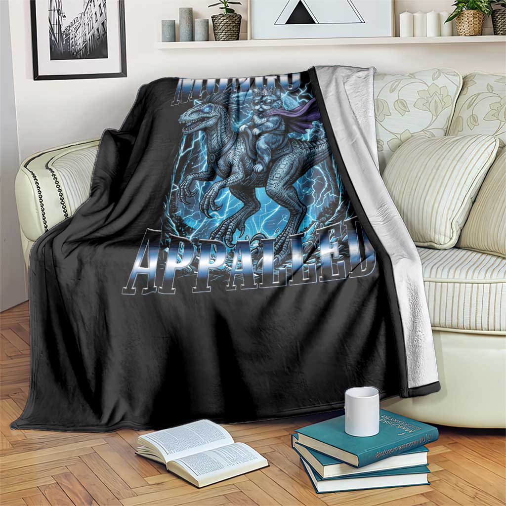 Mongo is Appalled Throw Blanket Funny Princess Donut Riding Mongo