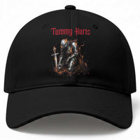 Tummy Hurts Baseball Cap Funny Medieval Knight Dark Humor