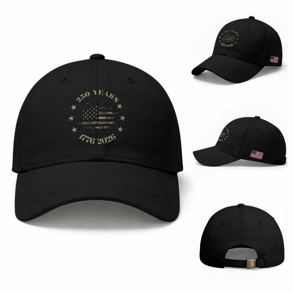 250 Years Anniversary Baseball Cap Camo American Flag Independence Day