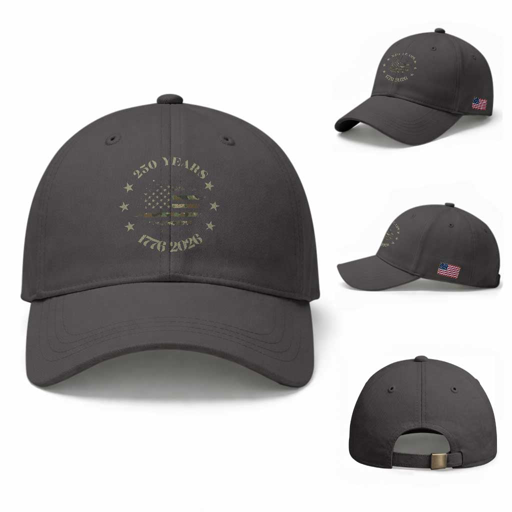250 Years Anniversary Baseball Cap Camo American Flag Independence Day