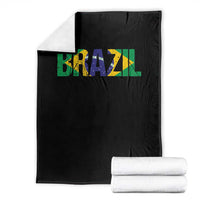 Brazil Brasil Flag Throw Blanket Vintage Distressed Brazil