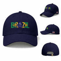 Brazil Brasil Flag Baseball Cap Vintage Distressed Brazil
