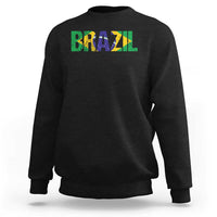 Brazil Brasil Flag Sweatshirt Vintage Distressed Brazil