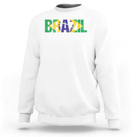 Brazil Brasil Flag Sweatshirt Vintage Distressed Brazil