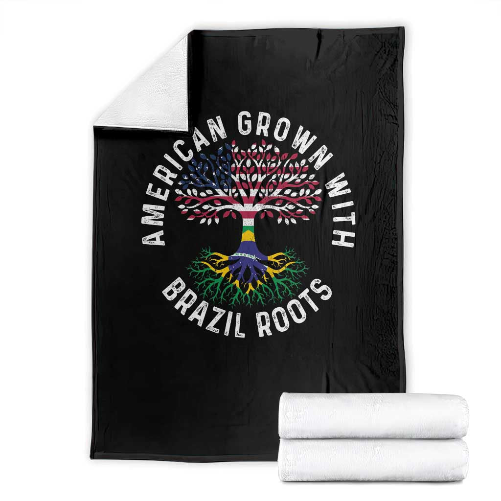 Brazilian Roots American Grown Tree Flag Throw Blanket