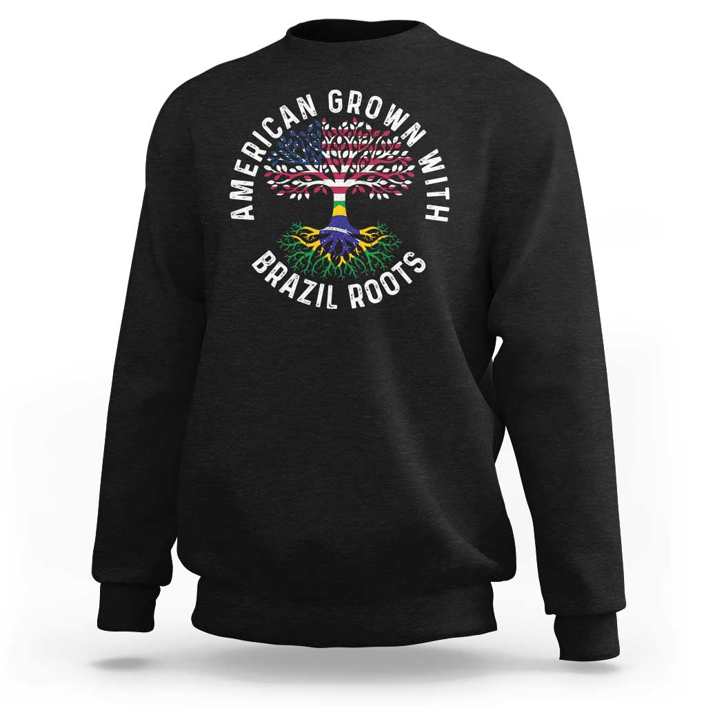 Brazilian Roots American Grown Tree Flag Sweatshirt