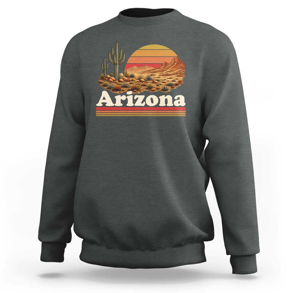 Arizona Desert Sunset Saguaro Cactus Mountains Nature Lover Sweatshirt