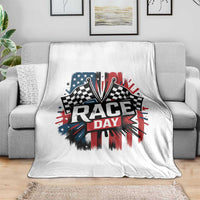 Checkered Flag Racing Throw Blanket Race Day Team Lover - Wonder Print Shop