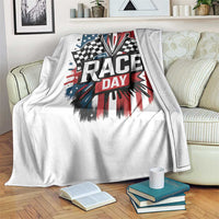 Checkered Flag Racing Throw Blanket Race Day Team Lover - Wonder Print Shop