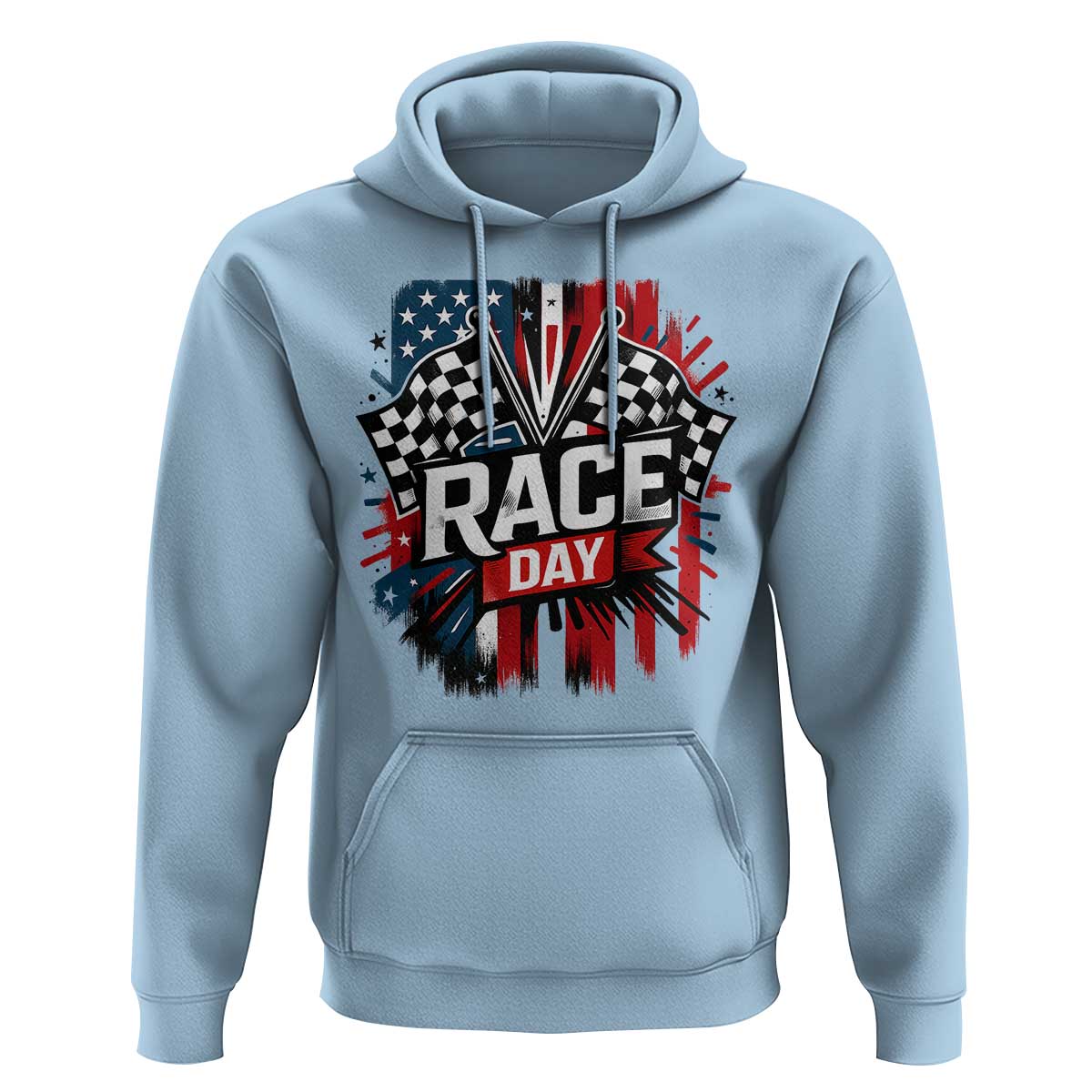 Checkered Flag Racing Hoodie Race Day Team Lover - Wonder Print Shop