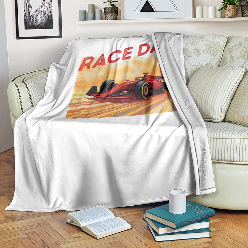 Vintage Racing Formula Car Throw Blanket - Wonder Print Shop