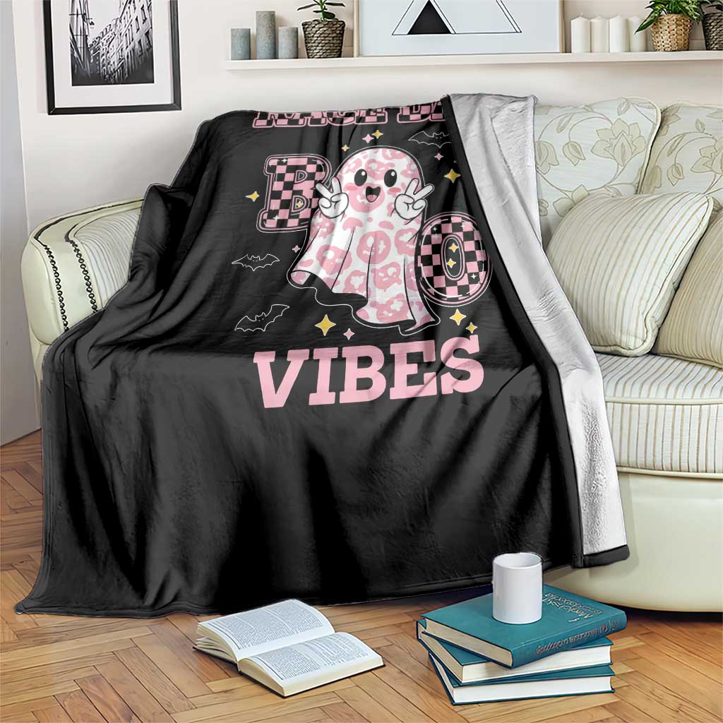 Race Car Halloween Throw Blanket Boo Checkered Coquette Bow - Wonder Print Shop