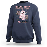 Race Car Halloween Sweatshirt Boo Checkered Coquette Bow - Wonder Print Shop