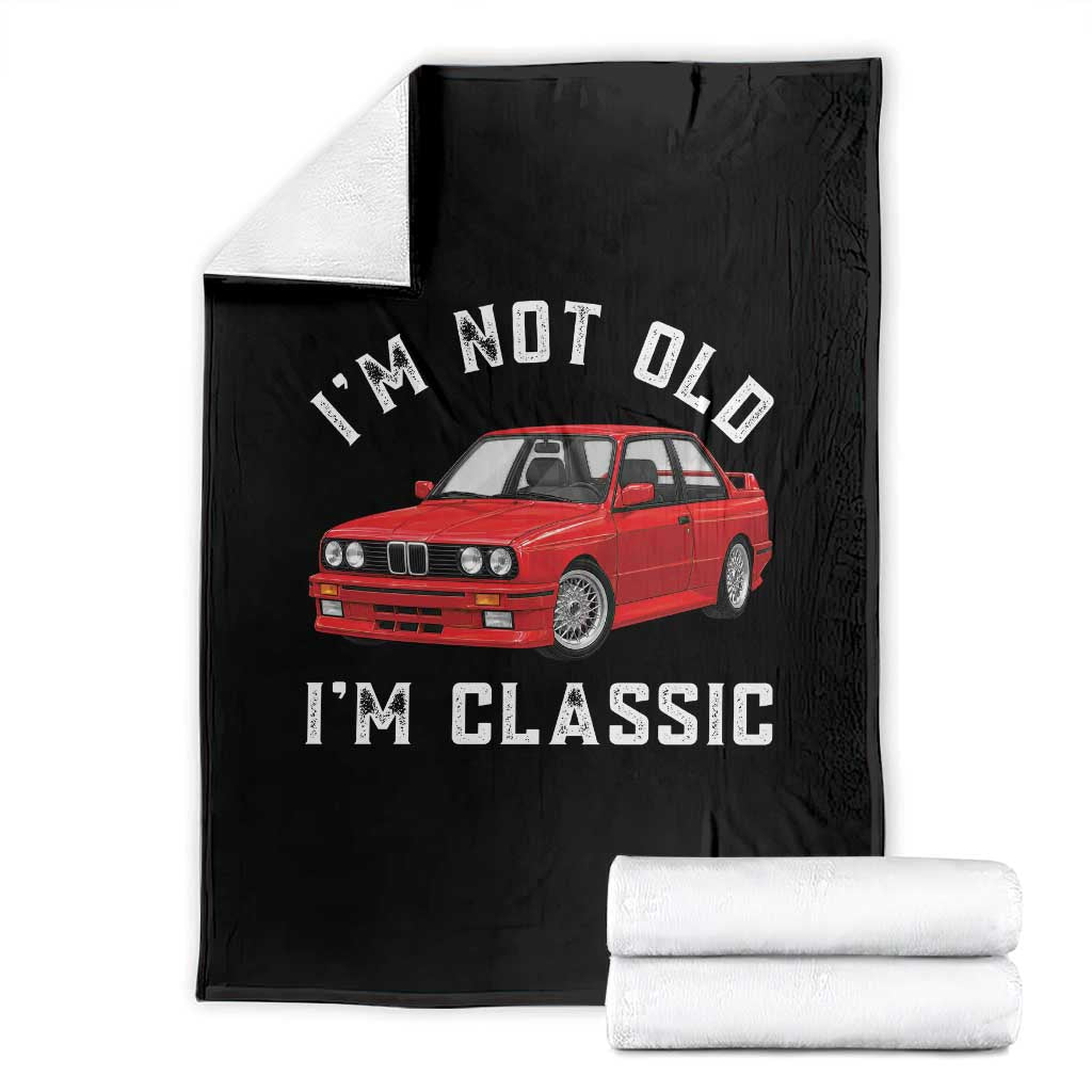 I'm Not Old I'm A Classic Throw Blanket Vintage 1986 Classic German Performance Car