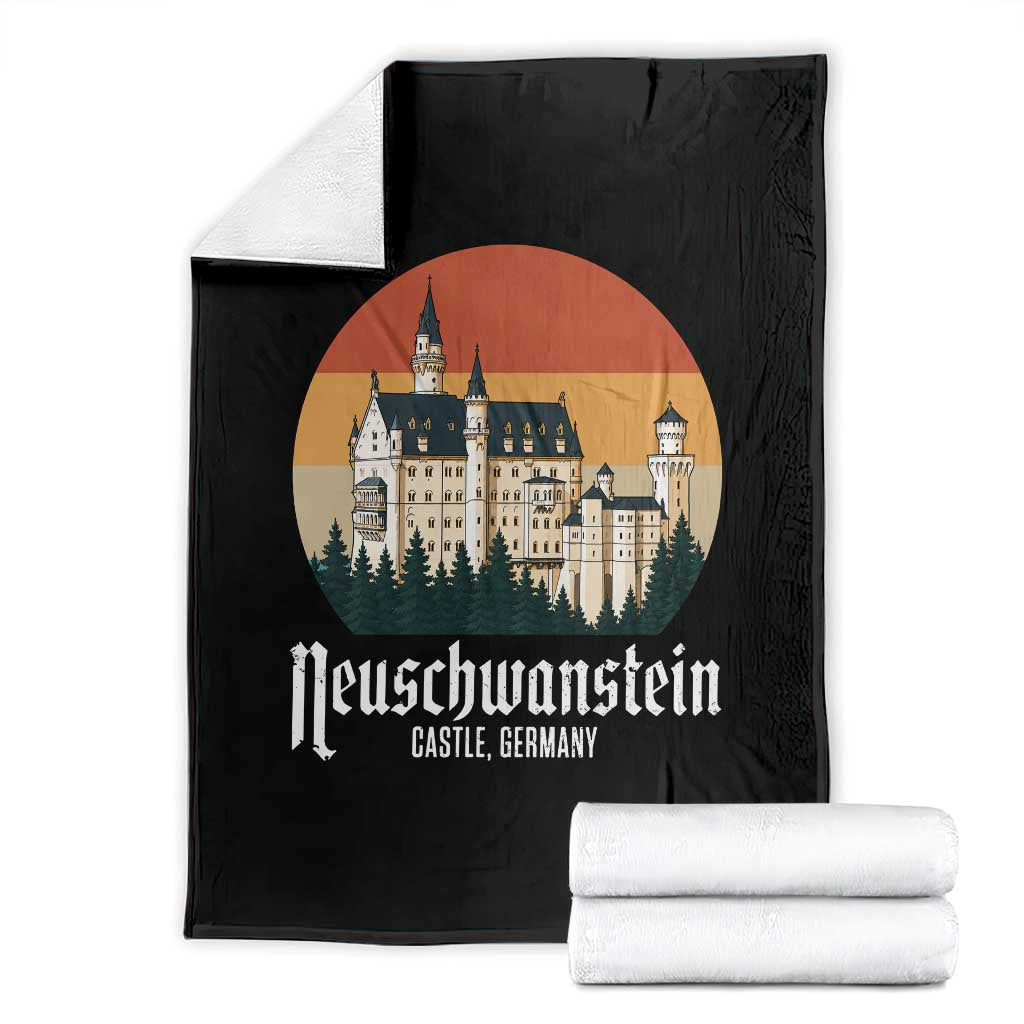 Neuschwanstein Castle Bavaria Germany Souvenir Memorabilia Throw Blanket