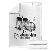 Neuschwanstein Castle Lover Throw Blanket Vintage Bavaria I Love Germany