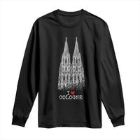 Cologne Cathedral Lover Vintage Köln German Skyline Long Sleeve Shirt