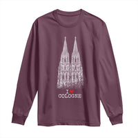 Cologne Cathedral Lover Vintage Köln German Skyline Long Sleeve Shirt
