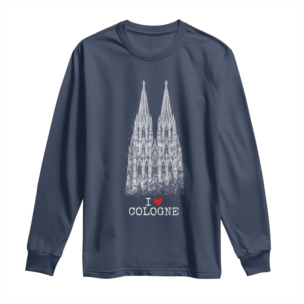 Cologne Cathedral Lover Vintage Köln German Skyline Long Sleeve Shirt