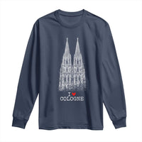 Cologne Cathedral Lover Vintage Köln German Skyline Long Sleeve Shirt