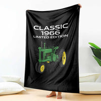 60th Birthday 1966 Limited Edition Classic Farm Tractor Throw Blanket