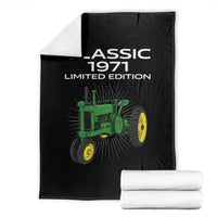 55th Birthday 1971 Limited Edition Classic Farm Tractor Throw Blanket