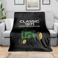 55th Birthday 1971 Limited Edition Classic Farm Tractor Throw Blanket