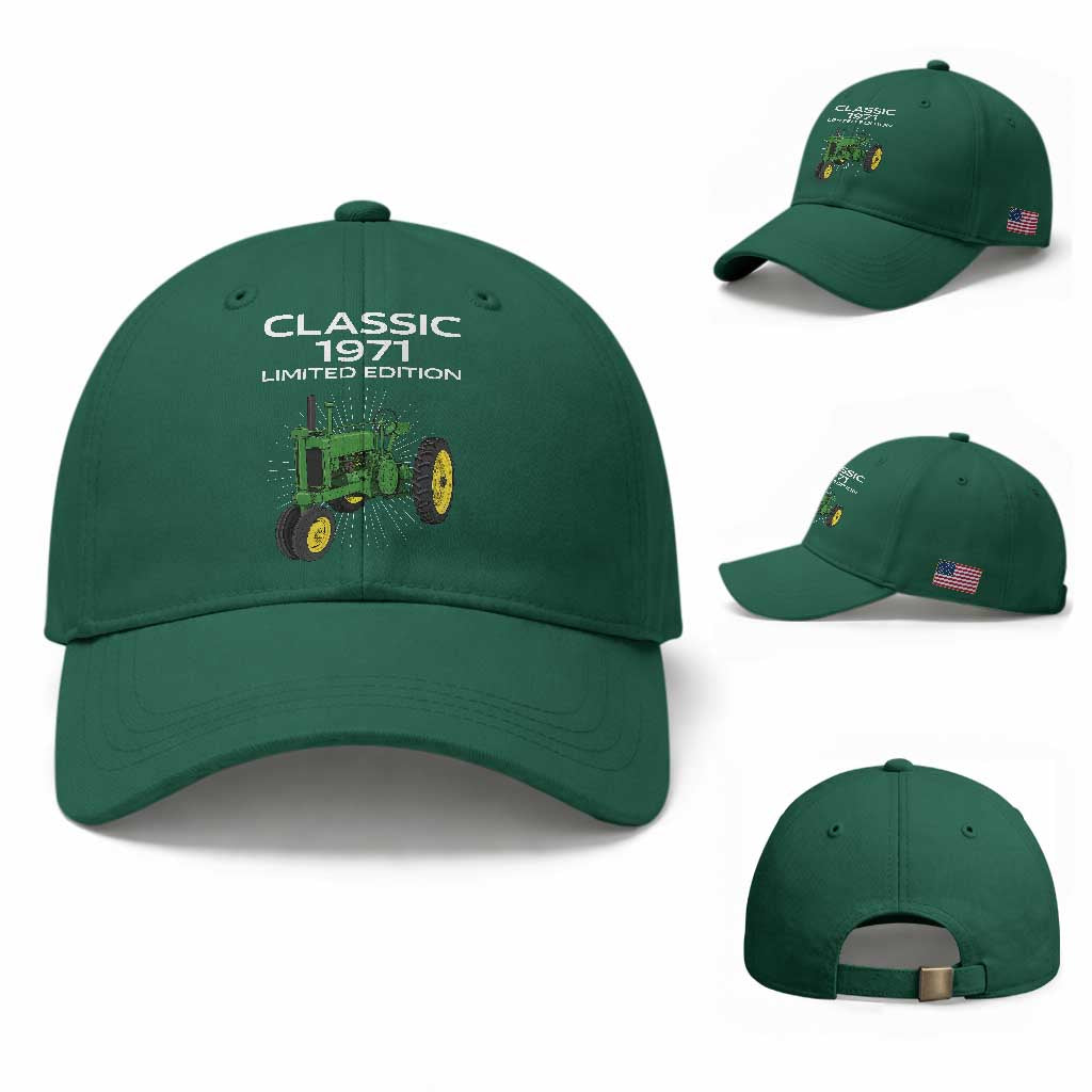 55th Birthday 1971 Limited Edition Classic Farm Tractor Baseball Cap
