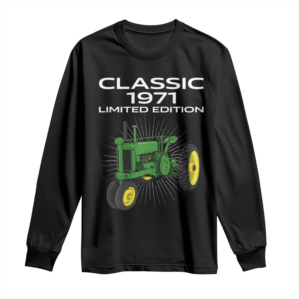 55th Birthday 1971 Limited Edition Classic Farm Tractor Long Sleeve Shirt