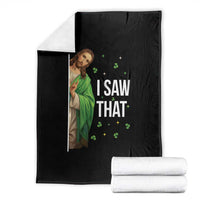 Christian Jesus St Patricks Day Meme Throw Blanket I Saw That
