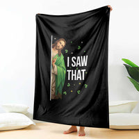 Christian Jesus St Patricks Day Meme Throw Blanket I Saw That