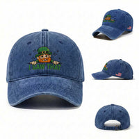 I Saw That Washed Cotton Baseball Cap Funny Leprechaun St Patricks Day Meme