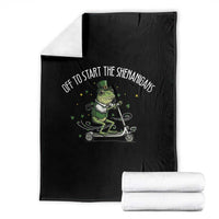 Funny Frog St Patricks Day Meme Throw Blanket Off To Start The Shenanigans