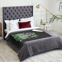 Funny Raccoon Drinking Beer St Patricks Day Throw Blanket Just Here For The Shenanigans