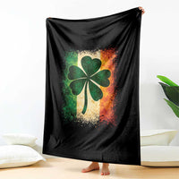 Retro Ireland Shamrock Irish Flag St Patricks Day Throw Blanket