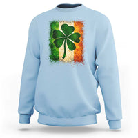 Retro Ireland Shamrock Irish Flag St Patricks Day Sweatshirt