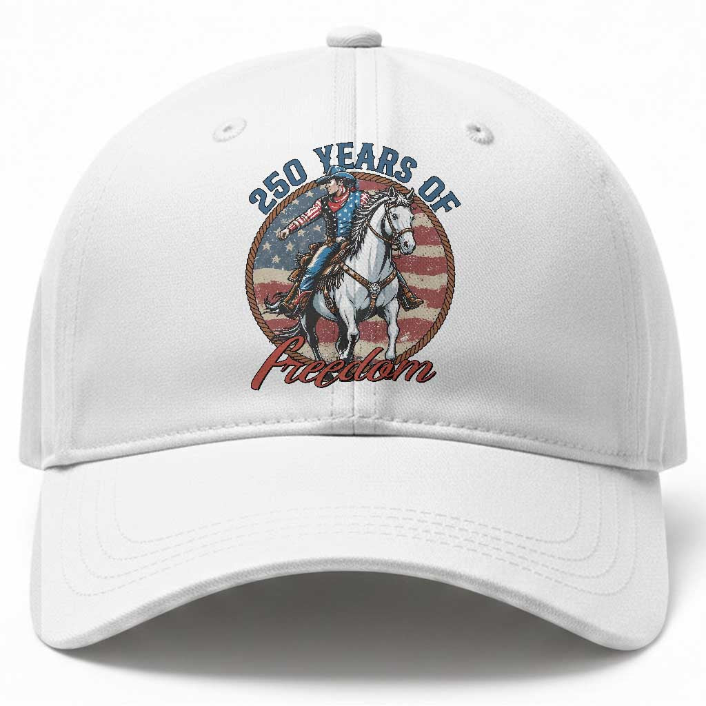 America 250th Anniversary Baseball Cap American Flag Cowboy Rodeo 4th of July