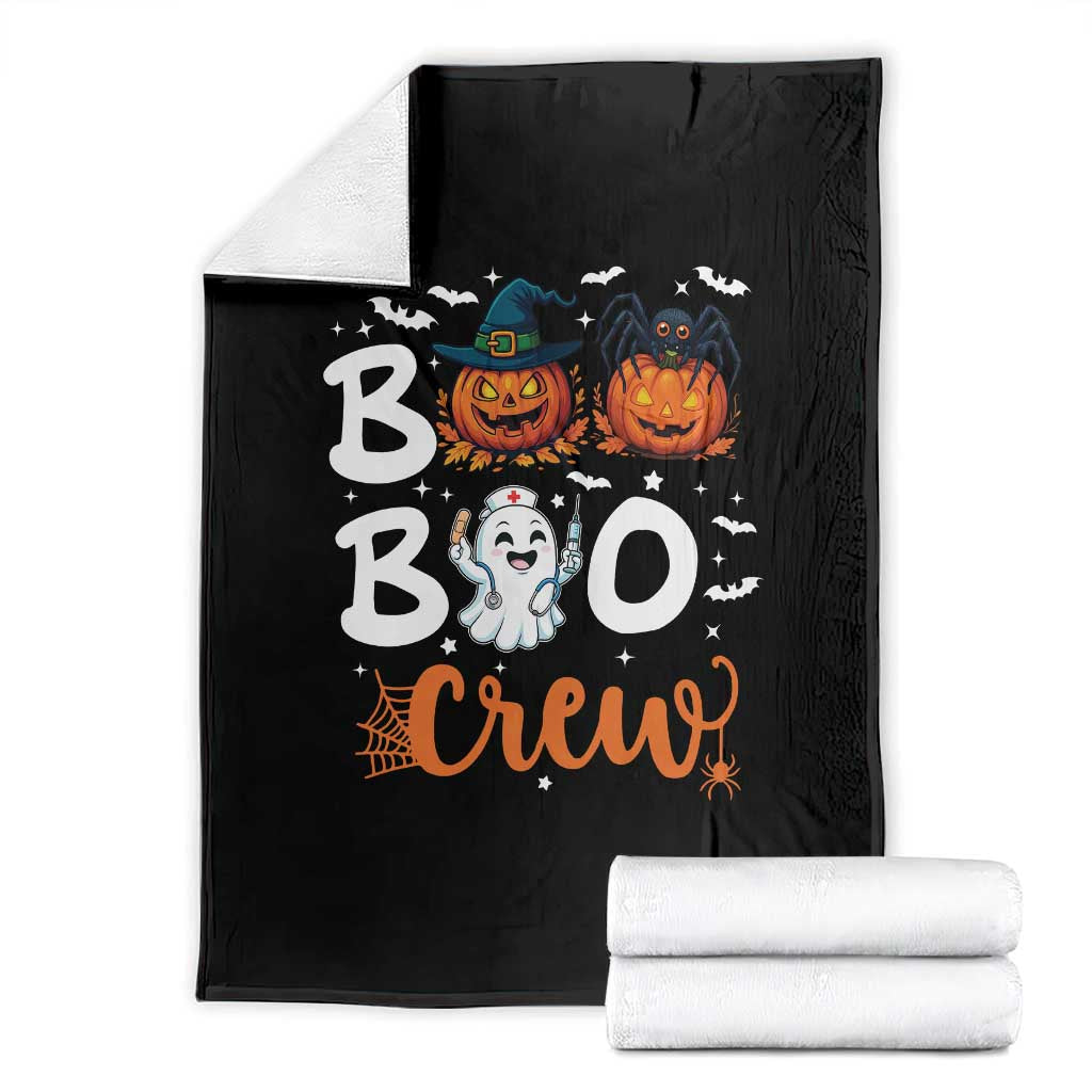 Boo Boo Crew Nurse Ghost Halloween Throw Blanket - Wonder Print Shop