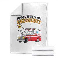 Registered Goose Nurse Throw Blanket Honk If It Is An Emergency - Wonder Print Shop