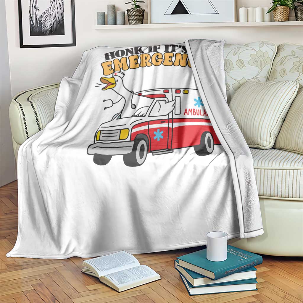 Registered Goose Nurse Throw Blanket Honk If It Is An Emergency - Wonder Print Shop