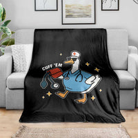 Cuff 'Em ER Nurse Throw Blanket Funny Silly Goose Meme - Wonder Print Shop