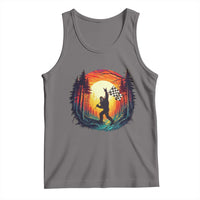 Bigfoot Racing Tank Top Sasquatch Checkered Flag - Wonder Print Shop
