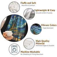 Cologne Cathedral Silhouette Köln German Starry Night Style Throw Blanket