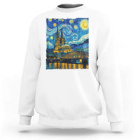 Cologne Cathedral Silhouette Köln German Starry Night Style Sweatshirt