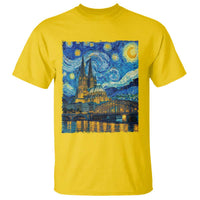 Cologne Cathedral Silhouette Köln German Starry Night Style T Shirt