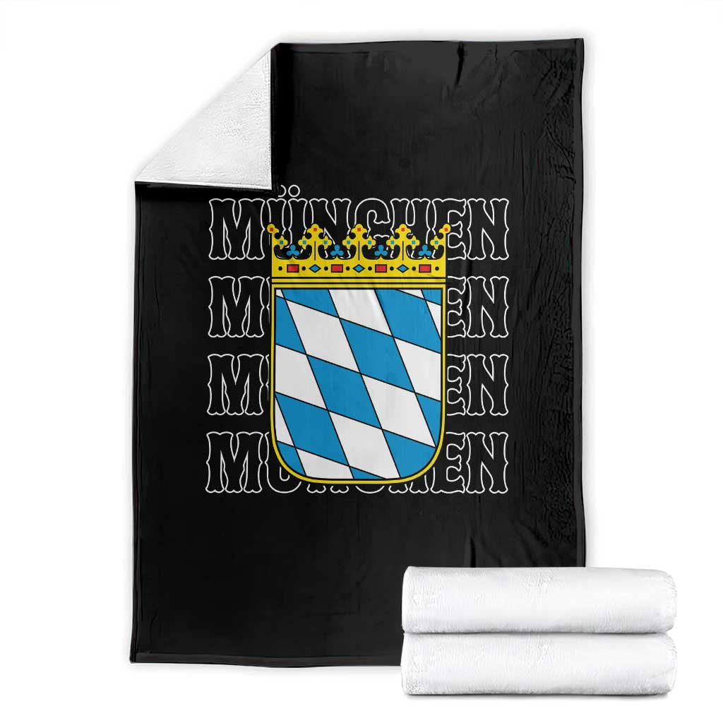 Munich München Germany Bavaria Coat of Arms Souvenir Throw Blanket