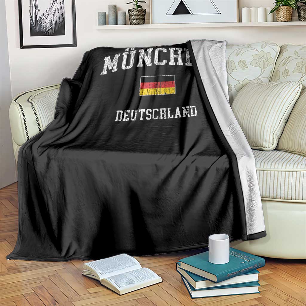 Munich München Germany German Flag Deutschland Throw Blanket
